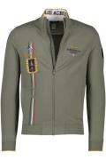 katoenen Aeronautica Militare vest geprint groen rits