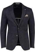 Donkerblauwe Born With Appetite colbert geruit slim fit