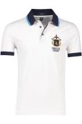 Regular fit Aeronautica Militare katoenen polo wit opdruk