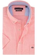 Casual overhemd Giordano korte mouw wijde fit roze effen