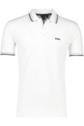 Hugo Boss polo normale fit wit effen katoen