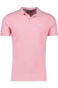 Katoenen Superdry polo slim fit roze gemêleerd