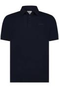 State of Art polo wijde fit navy effen katoen