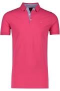 Katoenen Portofino polo extra lang normale fit roze