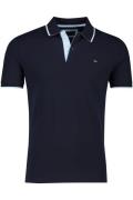 Katoenen Portofino polo effen donkerblauw normale fit