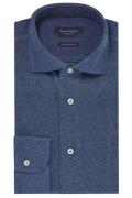 Profuomo knitted overhemd indigo blauw