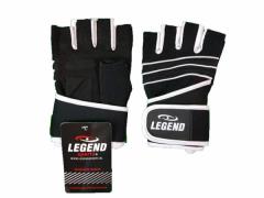 Legend Sports Fitness handschoenen heren/dames zwart legend grip