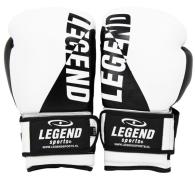 Legend Sports Wrist lock bokshandschoenen heren/dames wit-zwart leer