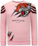 Montfleuri Sweater met print tiger head