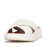 FitFlop F-mode leather flatform cross slides