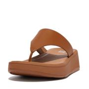 FitFlop F-mode leather flatform toe-post sandals