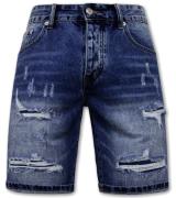 Enos Slim fit korte broek denim short