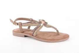 Lazamani 75.298 taupe dames sandalen sportief