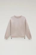 Woolrich Women mix media 3d logo sweater light