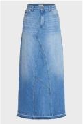 DNM Lange jeansrok elvis rigged blue