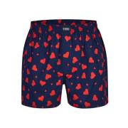 Happy Shorts Wijde boxershort heren met print rode hartjes