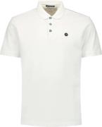 No Excess Polo korte mouw pique garment dyed white