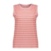 Geisha 42102-41 250 t-shirt lurex stripes orange/soft pink