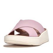 FitFlop F-mode leather flatform cross slides