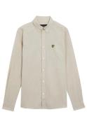 Lyle and Scott Cotton linen button down shirt lange mouw overhemden