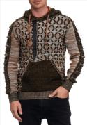 Rusty Neal heren trui camel hoodie 13362