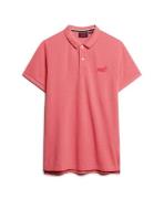 Superdry Classic pique polo shirt donker rose