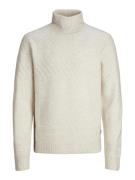 Jack & Jones Jprccmilo knit roll neck bf beige