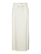 Vero Moda Vmflorence hw long linen skirt beige