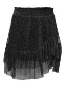 Only Onlmiana plisse glitter skirt jrs zilverkleurig