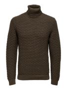 Only & Sons Onskay reg roll neck knit donker