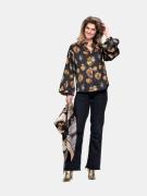 Mucho Gusto Blouse dozza zwart met gouden harten