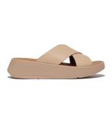 FitFlop F-mode leather flatform cross slides