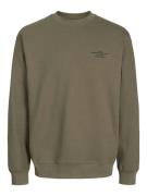 Jack & Jones Jprblachad branding sweat crew neck army