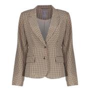 Geisha 45523-10 720 blazer check sand/black/brown