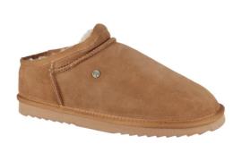 Warmbat Conner cognac heren pantoffel (gesloten hiel)