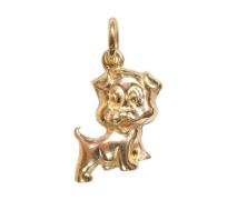 Christian 14 karaats gouden hond hanger