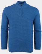 Bos Bright Blue Scotland blue half zip frede halfzip pullover cotton 2...