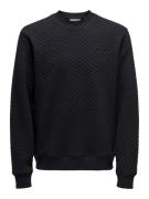 Only & Sons Onsadler reg quilt crew neck sweat -