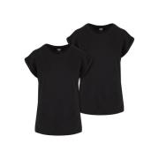 Urban Classics Dames pre-pack verlengd schouder t-shirt (set van 2)