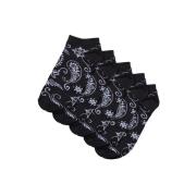 Urban Classics Heren bandana print no-show sokken (set van 5)