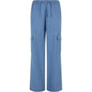 Urban Classics Dames denim lichtgewicht cargo broek