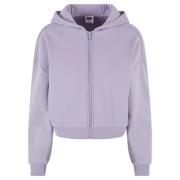 Urban Classics Dames cozy zip cropped hoodie