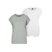 Urban Classics Dames verlengd schouder t-shirt (set van 2)