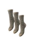 Pieces Dames sokken pcsebby glitter 3-pack beige