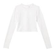 Girlfriend Collective Dames reset lift cropped t-shirt met lange mouwe...