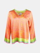 Mucho Gusto ® blouse maldives oranje roze zebraprint