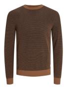 Jack & Jones jjeglobe knit crew neck noos 12258139 mocha bisque