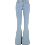 Urban Classics Dames organic flared low rise jeans