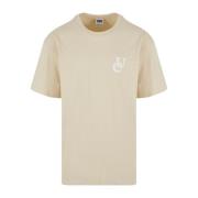 Urban Classics Heren golvend logo zwaargewicht oversized t-shirt