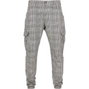 Urban Classics Heren glencheck cargo joggingbroek met all-over print